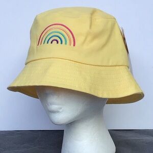 NEW Rainbow Pastel Embroidered Yellow Bucket Hat Brand New - Gay Pride Apparel